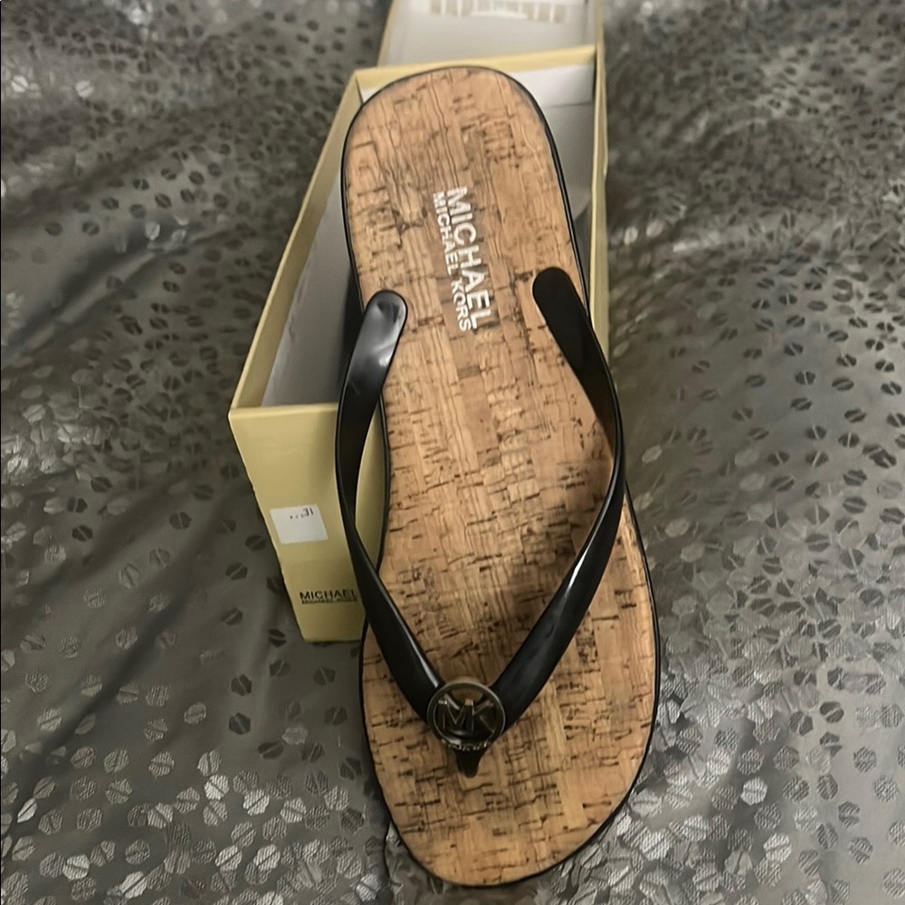 Michael Kors Black Flip Flops for women